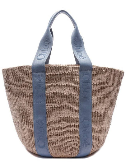 Woody Large Basket Tote Bag Blue Beige - CHLOE - BALAAN 2