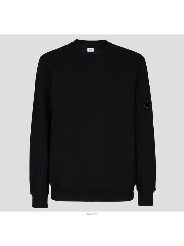 Diagonal Raised Fleece Sweatshirt Black - CP COMPANY - BALAAN 2