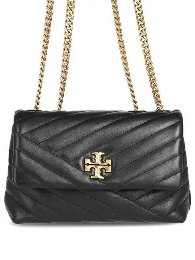 Kira Chevron Convertible Strap Small Shoulder Bag Black - TORY BURCH - BALAAN 2