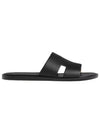 Men's Izmir Sandals Calfskin Classic Black - HERMES - BALAAN 8