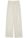 MET linen wide banding pants ivory - METAPHER - BALAAN 6