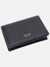 Logo Leather Card Wallet Black - TOM FORD - BALAAN 4