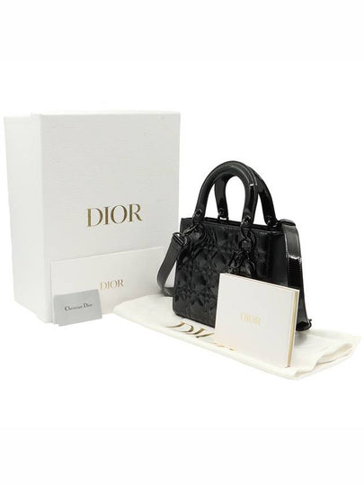 Black Ultra Glossy Patent Leather Lady MY ABC Small 2WAY - DIOR - BALAAN 2