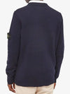 Wappen Patch Crew Neck Wool Knit Top Navy - STONE ISLAND - BALAAN 4