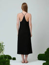 linen halter dress black - PINBLACK - BALAAN 2