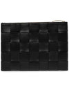 Cassette Intrecciato Medium Clutch Bag Black - BOTTEGA VENETA - BALAAN 4