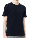 Men's Center Back Striped Short Sleeve T-Shirt Navy - THOM BROWNE - BALAAN 3