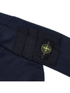 Garment Dyed Double Pocket Brushed Cotton Fleece Sweatshirt Navy - STONE ISLAND - BALAAN 6