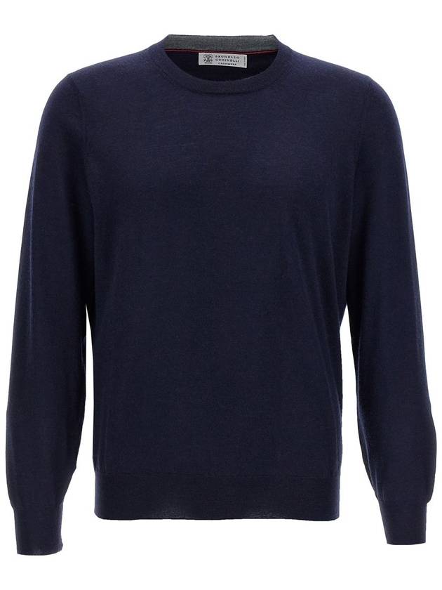 Wool Cashmere Knit Top Navy - BRUNELLO CUCINELLI - BALAAN 2