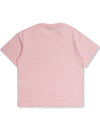 Kids Cotton Short Sleeve T-Shirt Pink - FENDI - BALAAN 4