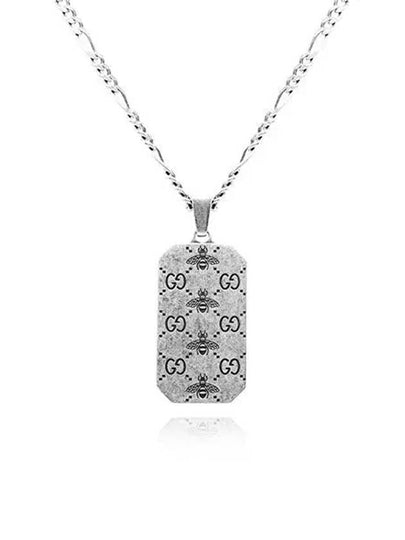 GG Non-Engraved Pendant Necklace Silver - GUCCI - BALAAN 2