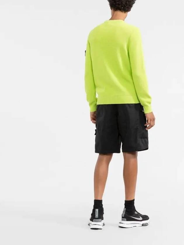 Men's Ribbed Soft Cotton Crewneck Knit Top Lemon - STONE ISLAND - BALAAN 5