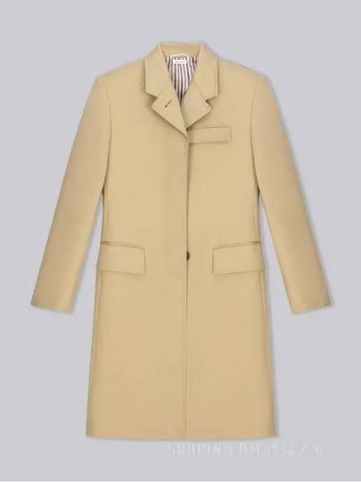 RWB Loop Tab High Armhole Mackintosh Single Coat Beige - THOM BROWNE - BALAAN 2