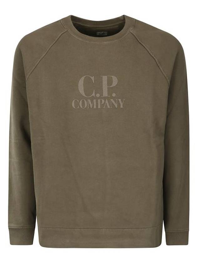 Diagonal Fleece Pocket Sweatshirt Green - CP COMPANY - BALAAN 1