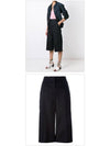 Crop Fit Cotton Wide Pants Black - MSGM - BALAAN 4