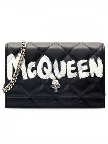 quilted Nappa graffiti skull shoulder bag - ALEXANDER MCQUEEN - BALAAN 1