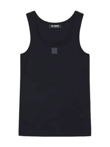 Small leather patch tank top black 231W122A190170099 - RAF SIMONS - BALAAN 1