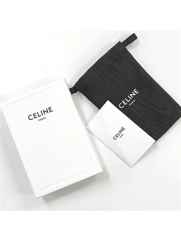 Zipper Calfskin Triomphe Embossed Card Wallet Black - CELINE - BALAAN 9