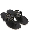 Jeweled Miller Flip Flops Black - TORY BURCH - BALAAN.