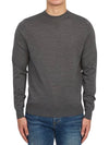 Men's Crew Neck Wool Knit Top Grey - DRUMOHR - BALAAN 2