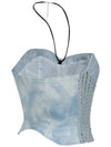 DENIM CORSET TUBE TOP LIGHT BLUE - DON’T ASK MY PLAN - BALAAN 2