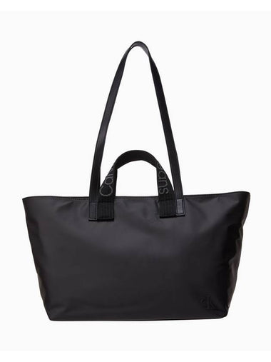 Jeans Ultralight Rubberized Long Day Tote Bag Black - CALVIN KLEIN - BALAAN 1