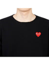 Red Heart Crew Neck Knit Top P1 N068 1 Black - COMME DES GARCONS - BALAAN 7