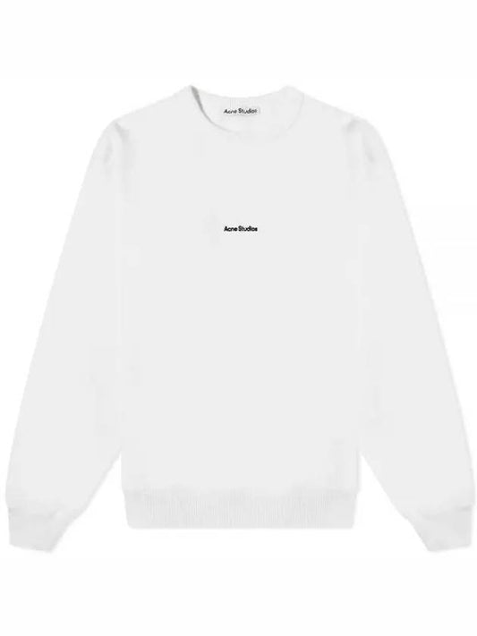 Mini Logo Crew Neck Sweatshirt White - ACNE STUDIOS - BALAAN 1