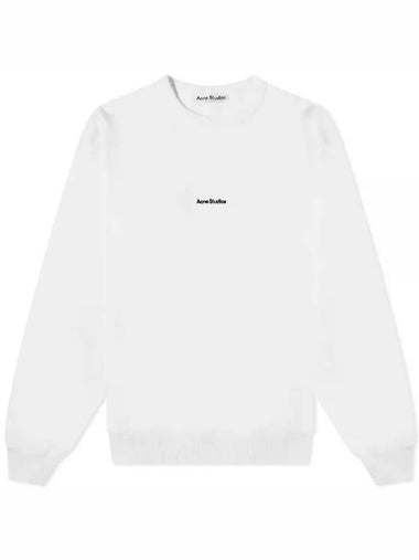 Mini Logo Crew Neck Sweatshirt White - ACNE STUDIOS - BALAAN 1