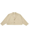 batwing cotton short jacket beige - AJOBYAJO - BALAAN 2