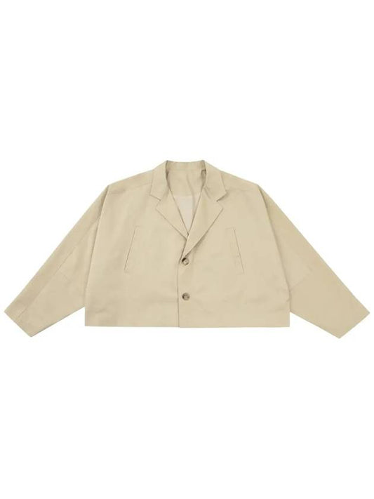 batwing cotton short jacket beige - AJOBYAJO - BALAAN 2