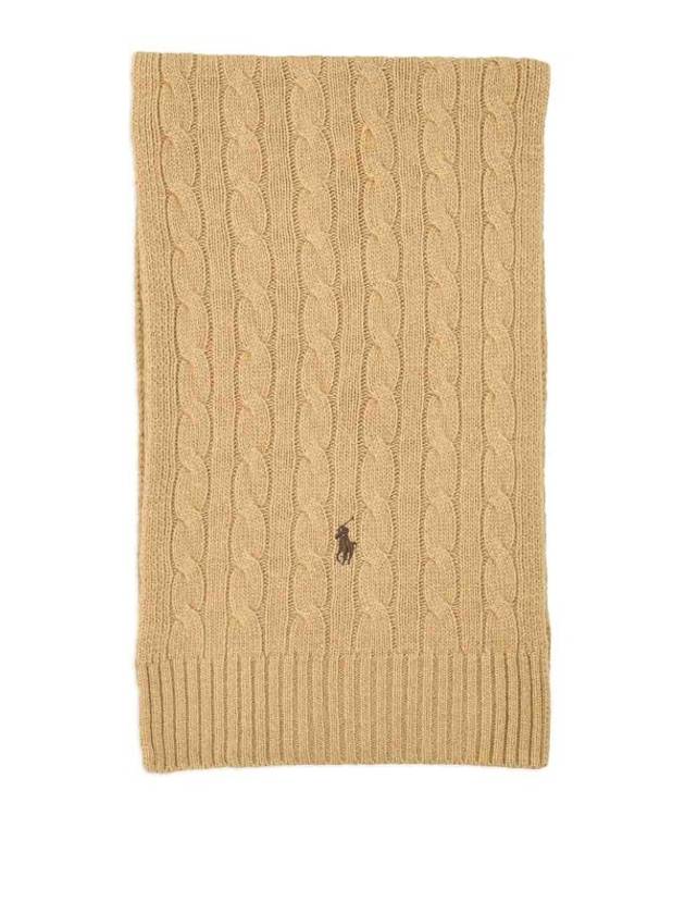 Cable Knit Muffler Beige - POLO RALPH LAUREN - BALAAN 2