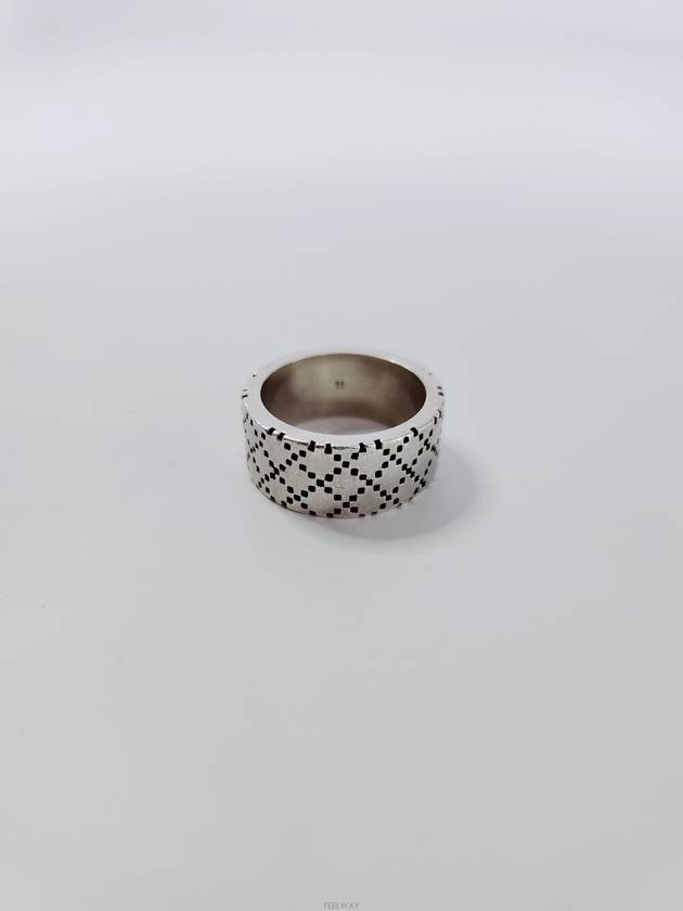 Used luxury goods DHLUX Logo detail pattern 925 silver ring No 11 - GUCCI - BALAAN 4