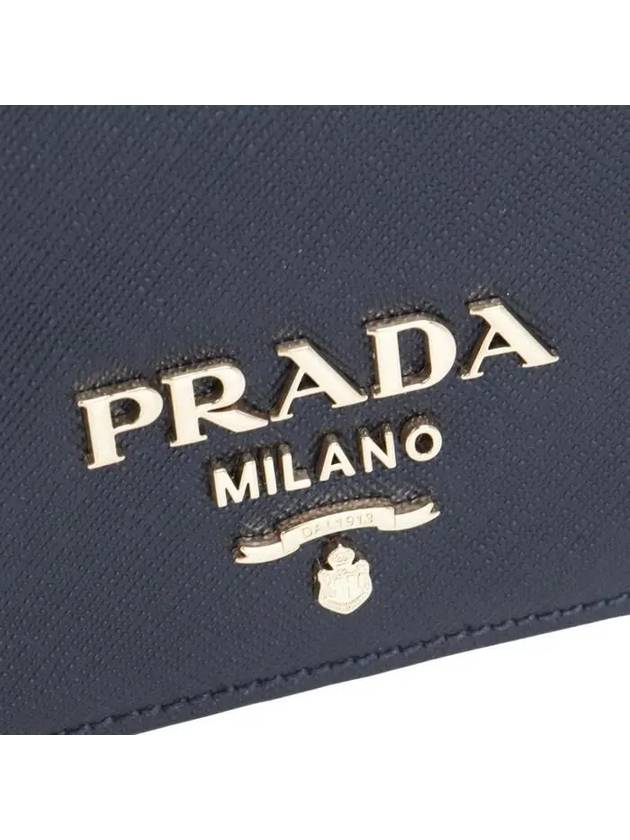 Saffiano Pocono Chain Shoulder Bag Black Gold - PRADA - BALAAN 6