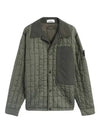 Men's Stella Wappen Patch Quilted Jacket Green - STONE ISLAND - BALAAN 2