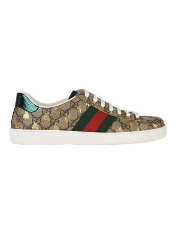 GG Supreme Bees Low Top Sneakers Brown - GUCCI - BALAAN 1