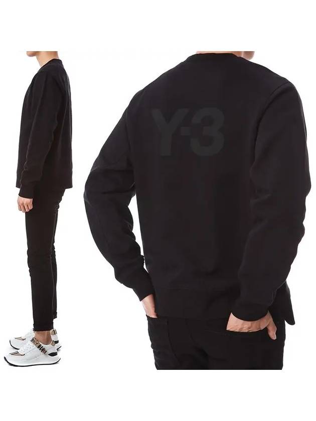 Y 3 M B CRW SWT Logo Sweatshirt FN3371 - YOHJI YAMAMOTO - BALAAN 1