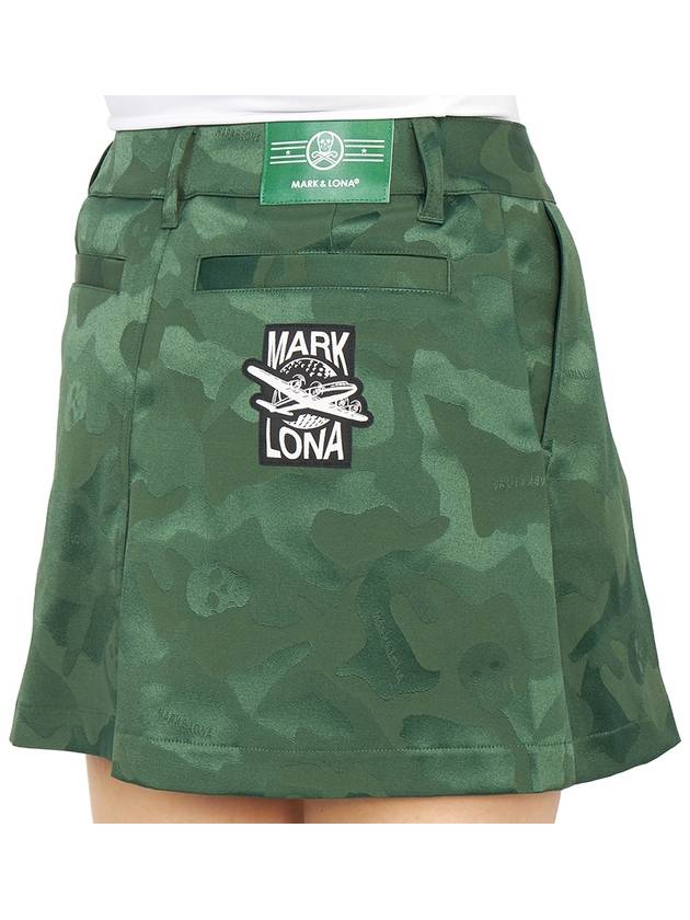 Golf Gauge Jacquard MLW 3A AE01 GREEN Women s Mini Pleated Skirt - MARK & LONA - BALAAN 11