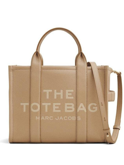 Logo Medium Leather Tote Bag Beige - MARC JACOBS - BALAAN 2