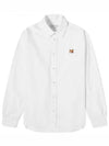 Small Fox Head Patch Classic Long Slevee Shirt White - MAISON KITSUNE - BALAAN 2