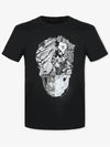 Men's Patchwork Skull Print Short Sleeve T-Shirt Black - ALEXANDER MCQUEEN - BALAAN 3