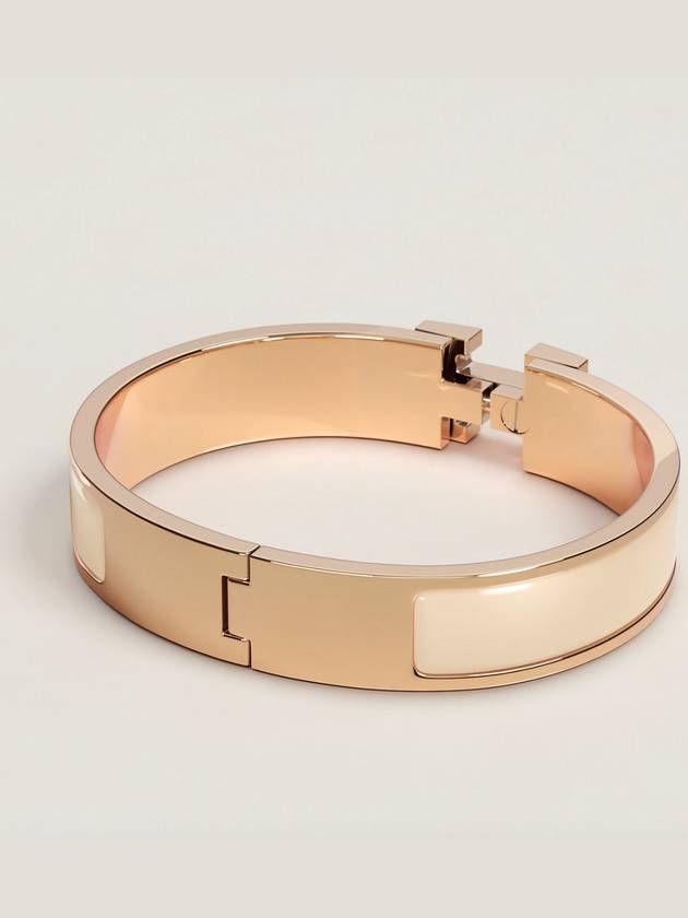 Click H Bracelet Rose Gold Cream - HERMES - BALAAN 3