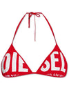 Bfb Sees Oversized Logo Triangle Bikini Top Red - DIESEL - BALAAN 2