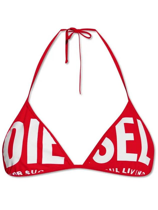 Bfb Sees Oversized Logo Triangle Bikini Top Red - DIESEL - BALAAN 2