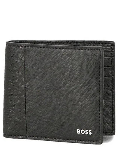 Logo Saffiano Half Wallet Black - HUGO BOSS - BALAAN 2