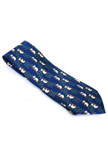 panda blue tie - HERMES - BALAAN 1