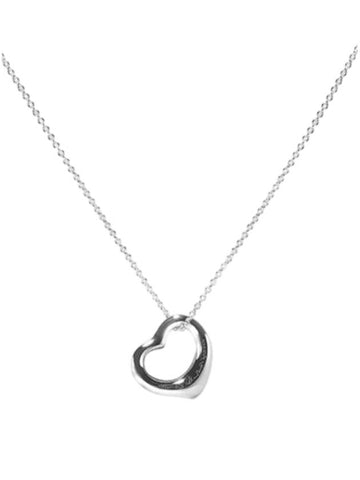 Elsa Peretti Open Heart 16MM Necklace Silver - TIFFANY & CO. - BALAAN 1