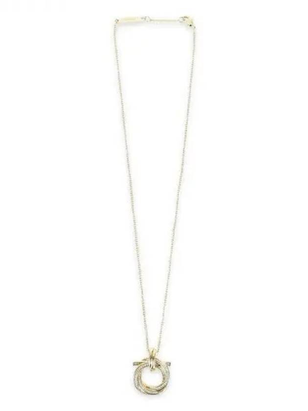 Gancini Pendant Crystal Necklace Gold - SALVATORE FERRAGAMO - BALAAN 2