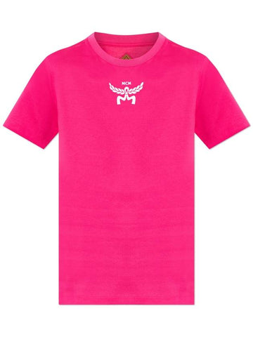 MCM Printed T-shirt, Women's, Pink - MCM - BALAAN 1