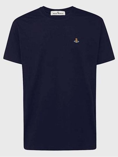 ORB Logo Cotton Short Sleeve T-Shirt Navy - VIVIENNE WESTWOOD - BALAAN 2